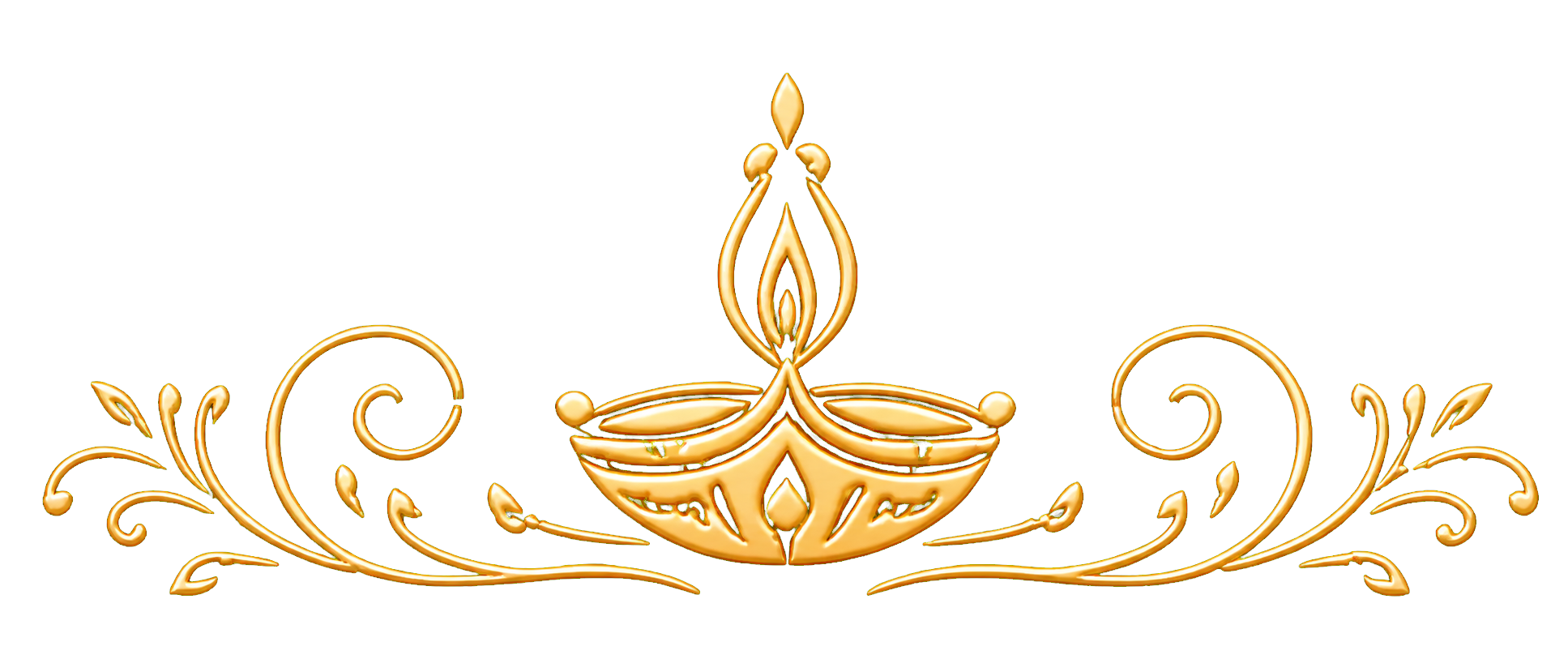 Gold festive diya ornament